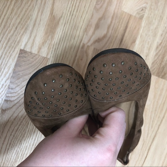 Josef Seibel Studded Toe Brown Leather Flats Sz 37 - Picture 4 of 7